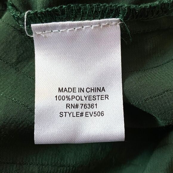 Elliott & Vine Ruffle Overlay Yoke Blouse Womens Size 3X Forest Green Runs Small - Picture 8 of 12